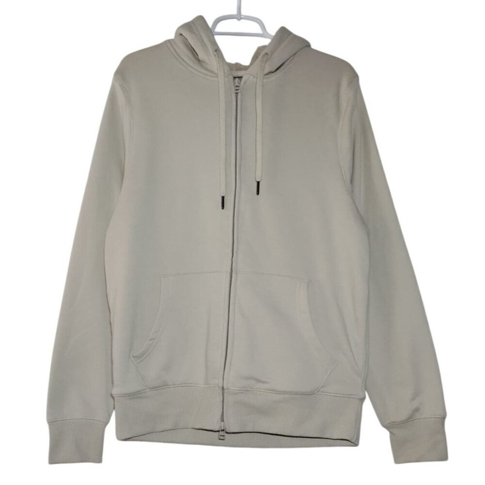 Goodfellow & Co Mens Cotton Blend Hooded Zip-Up Jacket Beige, Size M. NWT.